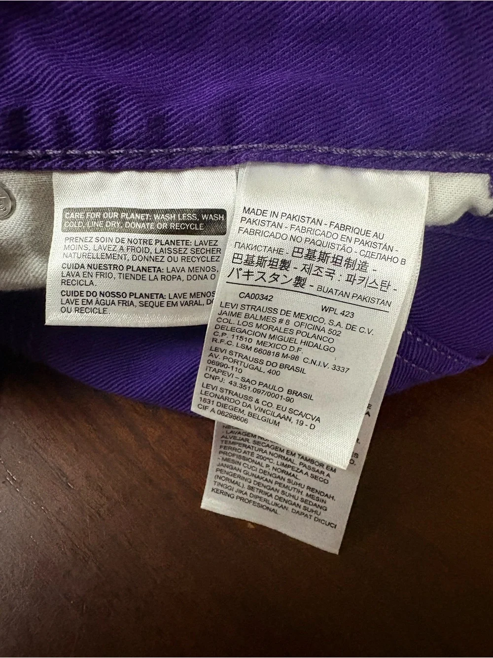 EUC Levis 541 Purple Jeans Mens 30 x 32 Rare Bright Button & Zipper Fly